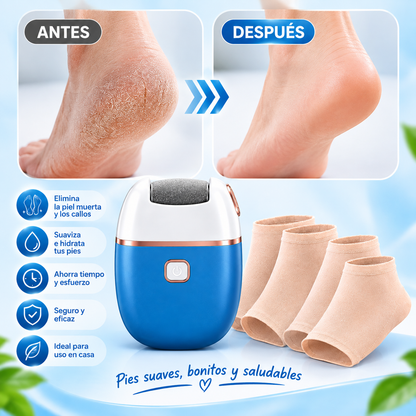 🦶 ¡ADIÓS A LOS TALONES SECOS Y AGRIETADOS! Lima Eléctrica + Calcetines Hidratantes GRATIS✨