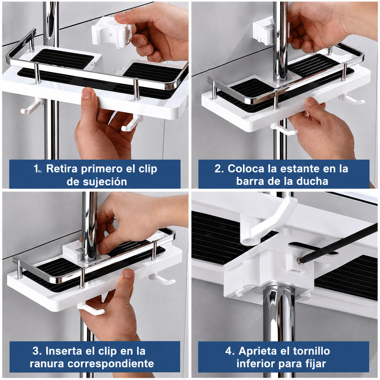 Estante Multifuncional para Baño – Organiza tu Espacio Sin Taladrar