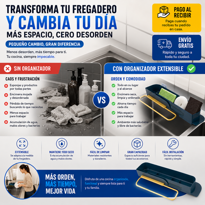 Organizador Extensible para Fregadero – Más Espacio y Cero Desorden