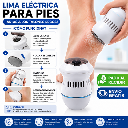 ✨ Lima electrica para pies-¡Adiós a los Talones Secos!