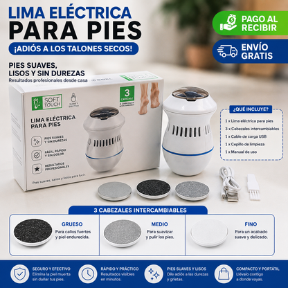 ✨ Lima electrica para pies-¡Adiós a los Talones Secos!