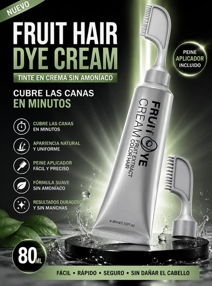 ¡Adiós a las Canas! Cúbrelas en Minutos Sin Ir a la Peluquería-Crema para el cabello con peine para cubrir canas negro